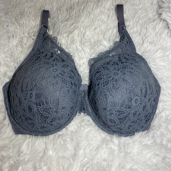 Third Love boho lace uplift Bra dusty blue 36G removeable inserts - Picture 1 of 8